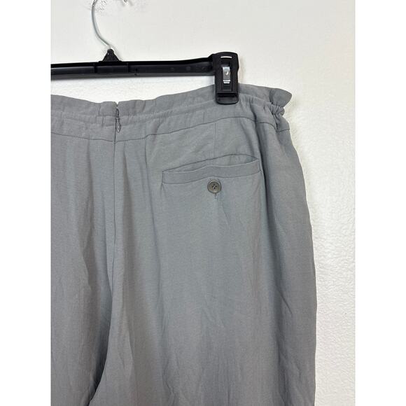 Eileen Fisher Grey Silk Draw String Straight Leg Comfortable Pants Large - Picture 5 of 9